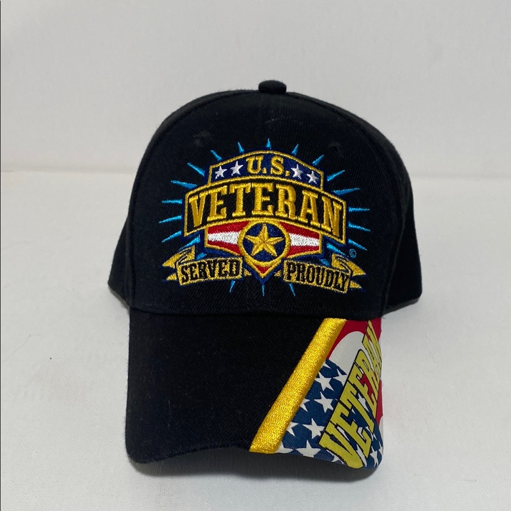 United States  U.S.  Served Proudly Veteran Cap with Embroidered Logo Design O/S
